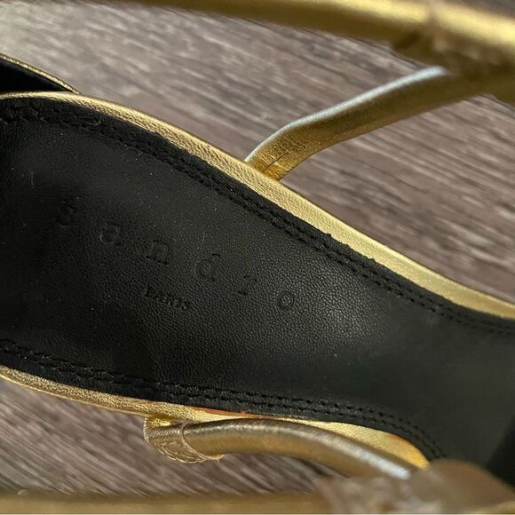 Sandro Paris gold heels new - Picture 4 of 9